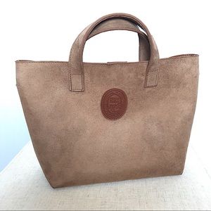 Nest Robe Brown Vegan Suede Leather Top Handel Tote Bag